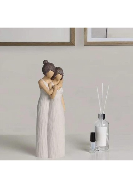 Anne ve Kızı Figürinler, Anne Kızı Kucaklayan Heykelcik Heykelleri, Anne Kızı Hediyeleri, Ev Yatak Odası Dekoru (Yurt Dışından) modelleri