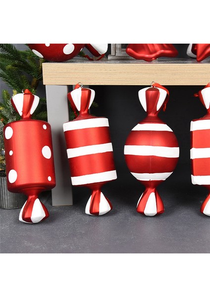 3pcs Noel Dekorasyon Büyük Şeker Kamışı Diy Noel Ağaçları Kolye Ev Noel Partisi Yeni Yıl Hediyesi Lehine (Yurt Dışından) modelleri