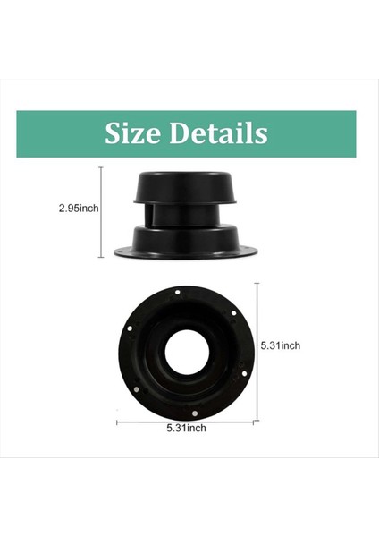 Rv Sıhhi Tesisat Havalandırma Kapağı Rv Çatı Havalandırma Kapağı Rv Çatı Kanalizasyon Havalandırma Kapağı 1 Ila 2 3/8 Inç Boru HJ403 Siyah (Yurt Dışından) fiyatları