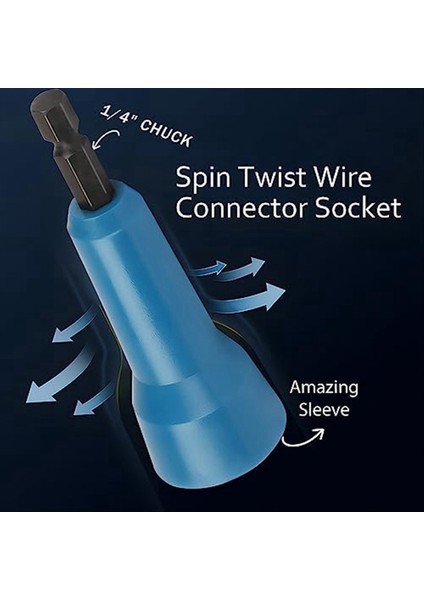 Tel Twister, Tel Bükülme Aleti, Tel Somun Twister, 1/4 Inç Aynası, 2 Paket, (Mavi) ile Spin-Twist Tel Konektör Soketi (Yurt Dışından) fiyatları