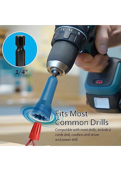 Tel Twister, Tel Bükülme Aleti, Tel Somun Twister, 1/4 Inç Aynası, 2 Paket, (Mavi) ile Spin-Twist Tel Konektör Soketi (Yurt Dışından) fırsatları