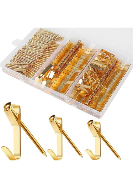 184 Adet Resim Asma Kiti, 20LB, 30LB ve 50LB Resim Askıları, Tırnaklarla Metal Resim Asılı Kancalar (Yurt Dışından)