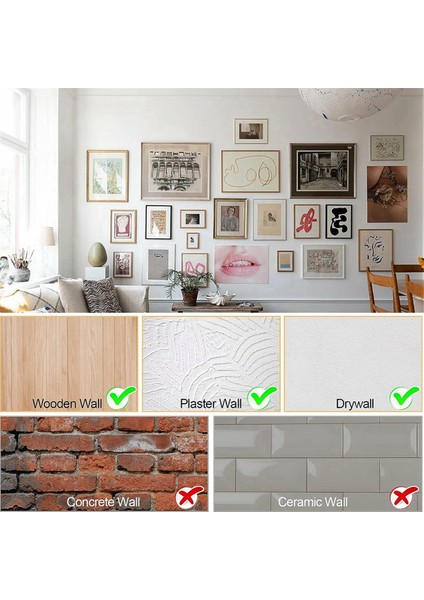 184 Adet Resim Asma Kiti, 20LB, 30LB ve 50LB Resim Askıları, Tırnaklarla Metal Resim Asılı Kancalar (Yurt Dışından) indirimleri