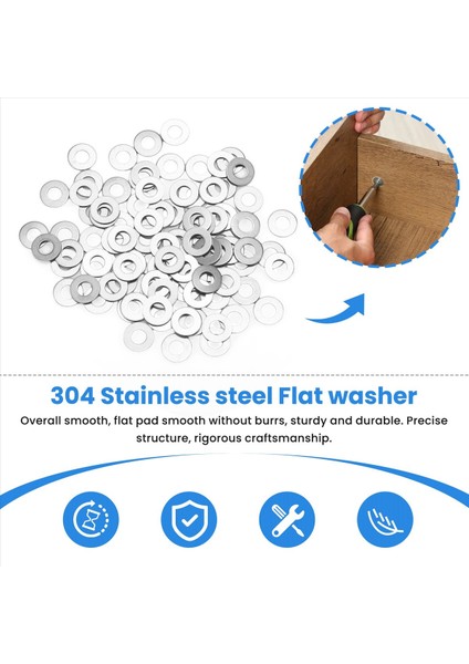 100PCS M3 3 mm Metrik 304 Paslanmaz Çelik Düz Yıkamacı (Yurt Dışından) indirimleri