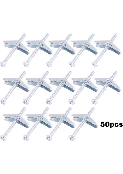 50PCS 1/8 Inç Alçıpan Için Geçiş Cıvataları, Ağır Hizmet Tipi Alçıpan Ankrajları Seti, Kuru Duvar Ankrajları ve Vidalar Tavan Için (Yurt Dışından) fiyatları