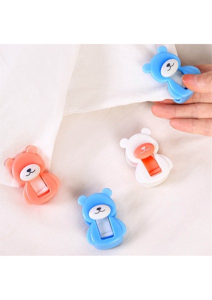 30PCS Ayı Yorgan Tutucu Görünmez Neediless Sheet Yorgan Kapağı Anti-Koşu Çift Kart Klips Karikatürü Yorgan Kayırma Önleyici Toka (Yurt Dışından)