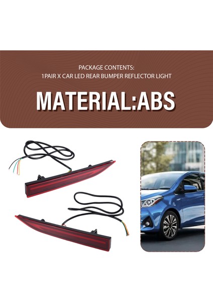 Araba LED Arka Tampon Reflektör Işık Fren Işığı Toyota Yaris Vios Için Dinamik Dönüş Sinyal Lambası 2022-2023 (Yurt Dışından) indirimleri