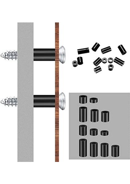 320 Pcs Elektrik Çıkış Vidaları Araperler, Siyah Naylon Yuvarlak Ara Ara Çiftlik Kiti, Dişsiz Plastik Aralayıcılar (Yurt Dışından) fırsatları