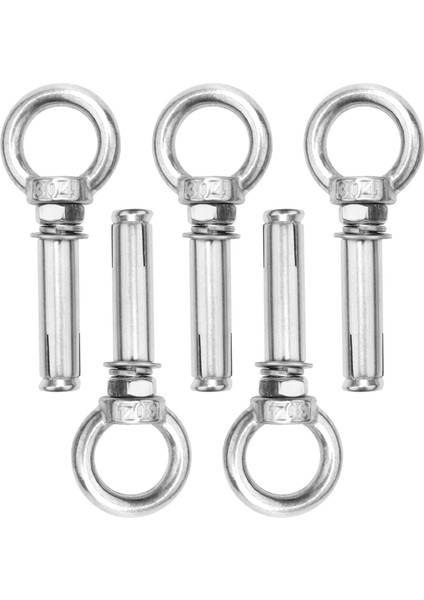 5pcs M8 x 60MM Genişletme Cıvatası Cıvatası 304 Paslanmaz Çelik Halka Kaldırma Ankraj Göz Cıvatası Genişletme Göz Cıvatası (Yurt Dışından)