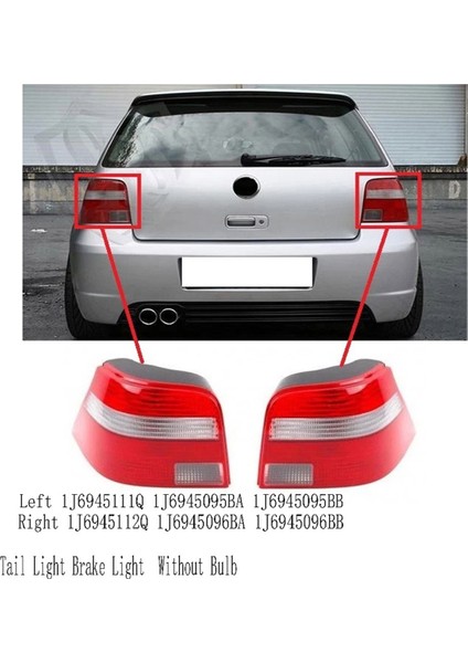Arka Kuyruk Işığı Freni Işığı Vw Golf Için Ampul Olmadan 4 Mk4 Hatchback 1998-2004 Kuyruk Işık Muhafazası Sol (Yurt Dışından) indirimleri