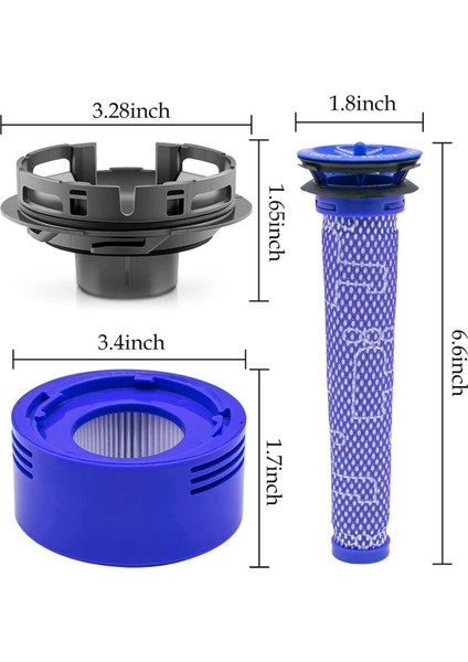 Arka Motor Kapağı ve Dyson V7 V8 Için Filtreler Kiti Mutlak/hayvan Vaku Süpürücü Bölüm 96561-01 ve 967478-01 (Yurt Dışından) modelleri