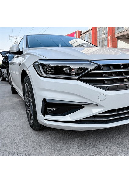 2pcs Araba Ön Tampon Ayırıcı Spoiler Dekoratif Kaplamalar Sis Lambası Kanard Için Vw Jetta Mk7 2019-2021 Parlak Siyah (Yurt Dışından) fiyatları