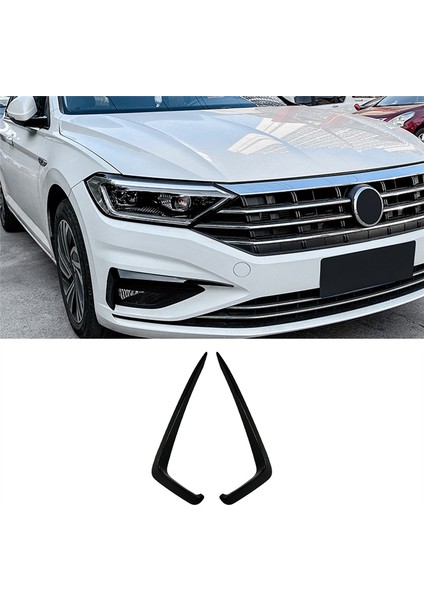 2pcs Araba Ön Tampon Ayırıcı Spoiler Dekoratif Kaplamalar Sis Lambası Kanard Için Vw Jetta Mk7 2019-2021 Parlak Siyah (Yurt Dışından) indirimleri