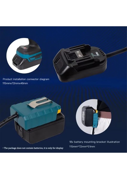 Makita Için Pil Uzatma Kablosu Aracı 18V Lityum Piller ve Araçlar Kablo Uzunluğu 1.5m Kanca ile (Yurt Dışından) indirimleri