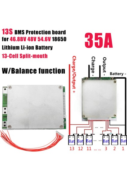 13S 35A 48V Güç Lityum Pil Koruma Kurulu Bms Eşitleme Devreli Bms (Yurt Dışından) indirimleri