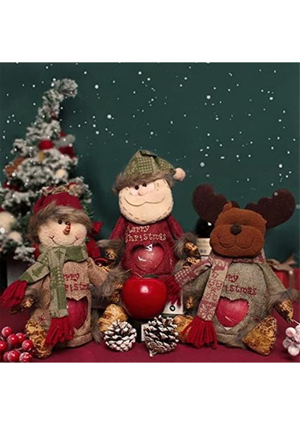 Noel Çantaları Sevimli 3D Noel Dekor Hediye Çantası Noel Tatak Çantaları Tatil Sarma Bisküvi Presents Için Süslemeler (Yurt Dışından) fırsatları