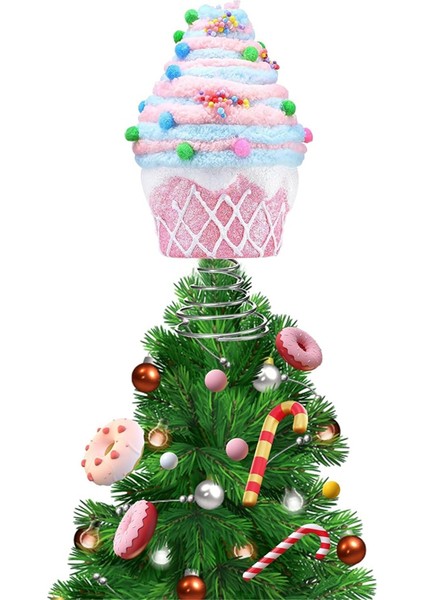 Kek Tatlısı Noel Ağacı Dekorasyon Şeker Ağacı Dekorasyon Pembe Cupcake Ağacı Dekorasyon Şeker Arazisi (Yurt Dışından) modelleri