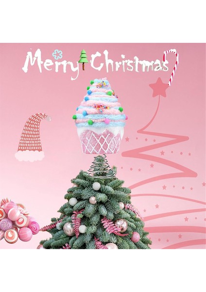 Kek Tatlısı Noel Ağacı Dekorasyon Şeker Ağacı Dekorasyon Pembe Cupcake Ağacı Dekorasyon Şeker Arazisi (Yurt Dışından) indirimleri