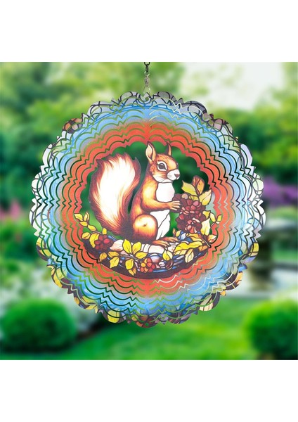 Metal Yansıtıcı Rüzgar Spinners Açık Bahçe Dekoru, Parlak Metal Rüzgar Spinners Hediyeleri Anne, Kadınlar 3D Sincap (Yurt Dışından) fiyatları