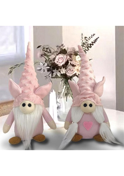 Gnomes Peluş Bebekler, Peluş Domuz Bebek, El Yapımı Dekorasyon Yüzsüz Bebek Pembe Cüce Heykelcik, Ev Masaüstü Dekorasyonu (Yurt Dışından) modelleri