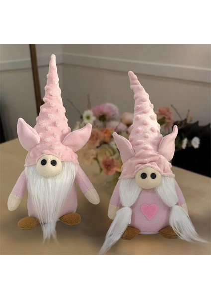 Gnomes Peluş Bebekler, Peluş Domuz Bebek, El Yapımı Dekorasyon Yüzsüz Bebek Pembe Cüce Heykelcik, Ev Masaüstü Dekorasyonu (Yurt Dışından) fırsatları
