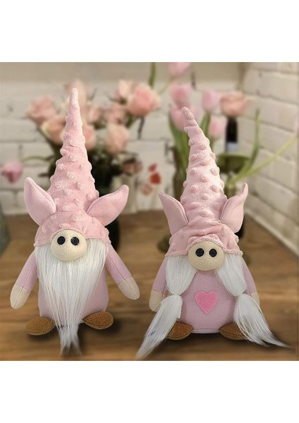 Gnomes Peluş Bebekler, Peluş Domuz Bebek, El Yapımı Dekorasyon Yüzsüz Bebek Pembe Cüce Heykelcik, Ev Masaüstü Dekorasyonu (Yurt Dışından) indirimleri