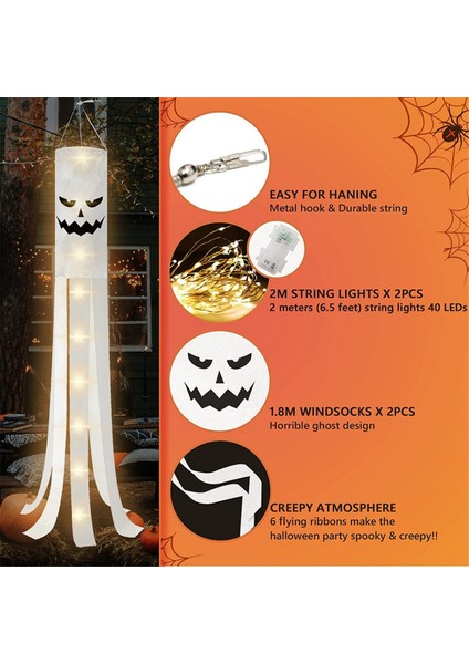 Cadılar Bayramı Rüzgar Tüp Bayrağı Açık Hayalet Festival Hayalet Bayrağı Korku Festivali Bayrağı Rüzgar Çorabı (Yurt Dışından) fiyatları