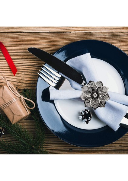 Peçete Yüzük Koleksiyonu Dekoratif Kumaş Peçeteleri Için 10 Pcs Seti Peçete Tutucu Mutfak Dekor Düğün Dekorblack (Yurt Dışından) fiyatları