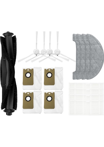 Miwhole M8 Pro Robot Vakum Aksesuarları Toz Çantası Pasta Bezi Hepa Filtre Silindiri Yan Fırçası (Yurt Dışından)