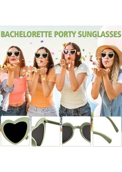 10PCS Düğün Nedime Hediyeleri Saç Bağları Scrunchies Kalp Şekleli Güneş Gözlüğü Bekarlık Hen Partisi Gelin Favorileri (Yurt Dışından) fırsatları
