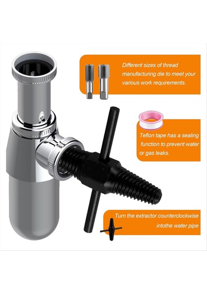Pvc Iplik Maker Aracı, Boru Threader Sıhhi Tesisat Aracı Kiti, Npt 3 Dıes 1/2ınch 3/4inch ve 1inch ile Tap &amp; Die Seti (Yurt Dışından) fırsatları