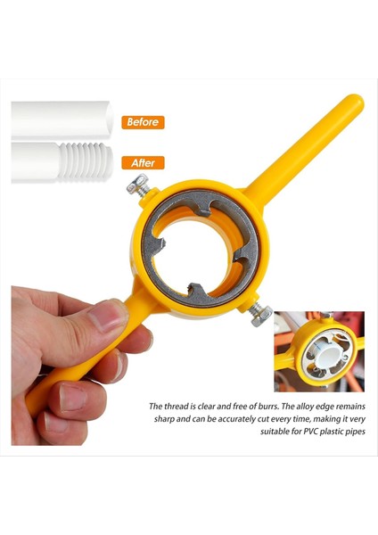 Pvc Iplik Maker Aracı, Boru Threader Sıhhi Tesisat Aracı Kiti, Npt 3 Dıes 1/2ınch 3/4inch ve 1inch ile Tap &amp; Die Seti (Yurt Dışından) indirimleri