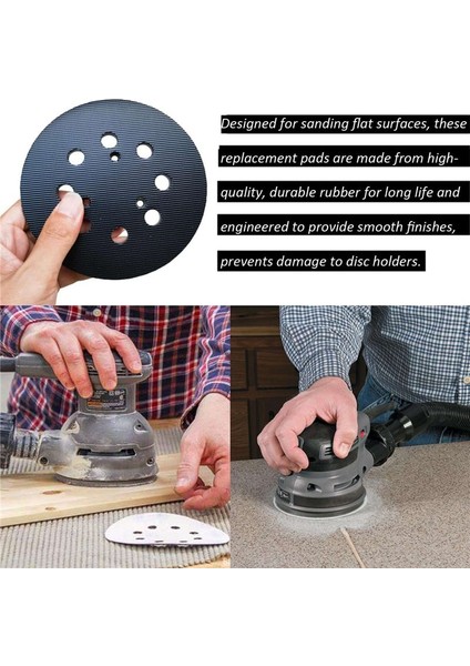 2 Paket 5 Inç Dia 8 Delik Kanca ve Döngü Yedek Zımpara Pad Track Zımpara Zımpara Destek Ped (Yurt Dışından) fiyatları