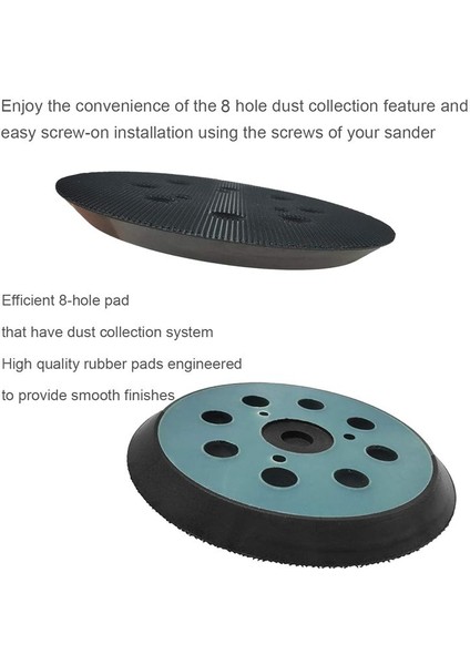 2 Paket 5 Inç Dia 8 Delik Kanca ve Döngü Yedek Zımpara Pad Track Zımpara Zımpara Destek Ped (Yurt Dışından) modelleri