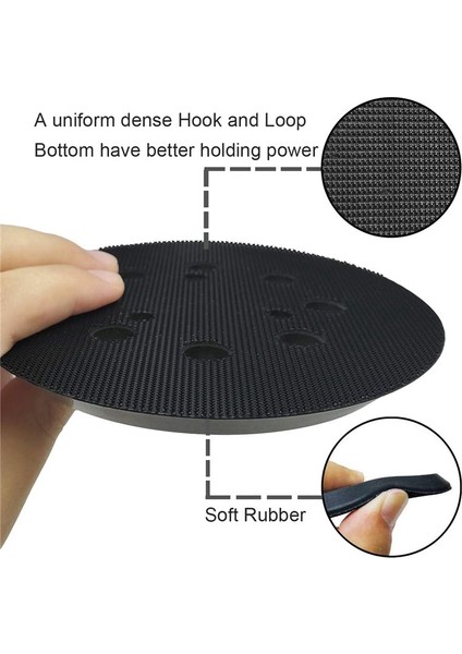 2 Paket 5 Inç Dia 8 Delik Kanca ve Döngü Yedek Zımpara Pad Track Zımpara Zımpara Destek Ped (Yurt Dışından) fırsatları