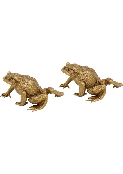 2pcs Feng Shui Bakır Cep Merkezi Kurbağa Fortune Pirinç Kurbağası Figürin Çin Madeni Para Metal Zanaat Ev Dekor Hediyesi (Yurt Dışından)