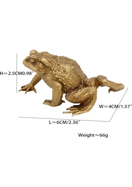 2pcs Feng Shui Bakır Cep Merkezi Kurbağa Fortune Pirinç Kurbağası Figürin Çin Madeni Para Metal Zanaat Ev Dekor Hediyesi (Yurt Dışından) fiyatları