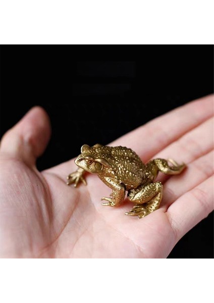 2pcs Feng Shui Bakır Cep Merkezi Kurbağa Fortune Pirinç Kurbağası Figürin Çin Madeni Para Metal Zanaat Ev Dekor Hediyesi (Yurt Dışından) indirimleri