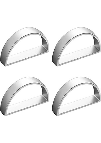 Moda Peçete Tokası Peçete Tutucu D Şeklinde Peçete Peçete Halka Peçete Tokası Modern Basit Peçete Yüzüğü Mat Gümüş (Yurt Dışından)