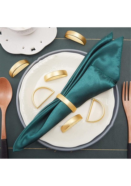 Moda Peçete Tokası Peçete Tutucu D Şeklinde Peçete Peçete Halka Peçete Tokası Modern Basit Peçete Yüzüğü Mat Gümüş (Yurt Dışından) modelleri