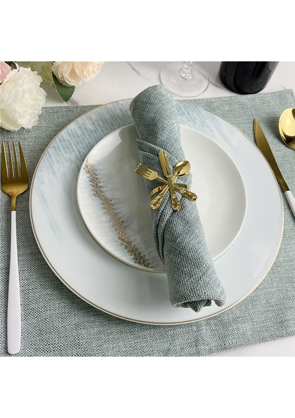 12PCS Metal Bıçak ve Çatal Kaşık Peçete Yüzük Halkaları Günlük Masa Partileri Için Kullanılan Noel Partisi Için Tutucu Altın (Yurt Dışından) fiyatları