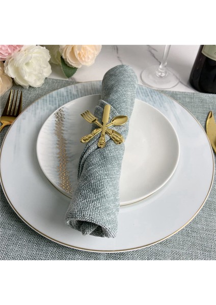 12PCS Metal Bıçak ve Çatal Kaşık Peçete Yüzük Halkaları Günlük Masa Partileri Için Kullanılan Noel Partisi Için Tutucu Altın (Yurt Dışından) modelleri