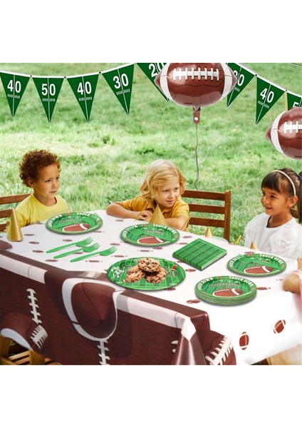 Kağıt Tabaklar, Tatlı Tabakları, Peçeteler, Futbol Teması Partisi Için Çatallar Dahil 24 Misafir Için Sofra Takımı Parti Malzemeleri (Yurt Dışından) indirimleri