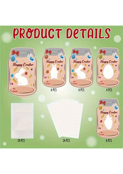 48PCS Mutlu Paskalya Not Kartları Şişe Şekli Tatil Paskalya Kartları Komik Retro Bahar Not Kart Paskalya Yumurtaları Tebrik Kartları (Yurt Dışından) fırsatları