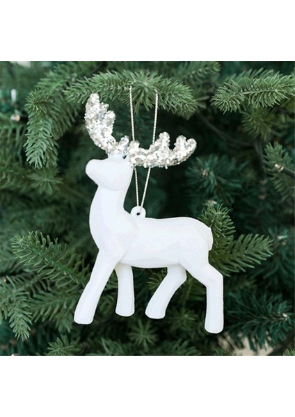 2 Kırmızı Noel Kolye Noel Ağacı Dekoratif Geyik Süsleri Kırmızı (Yurt Dışından) fırsatları