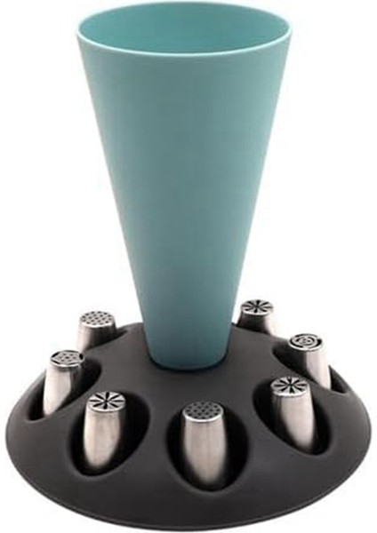 D-Piping Çanta Standı, 8 Yuvalı Nozullu Boru Torbası Tutucu, Kek Dekorasyon Kiti Için Plastik Hamam Çantası Standı (Yurt Dışından) indirimleri