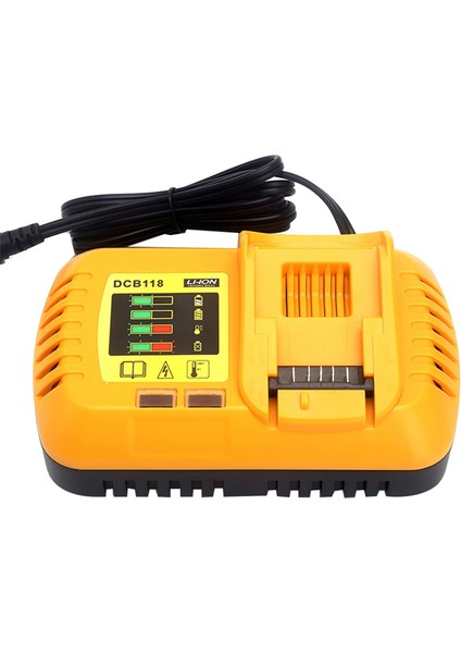 8A DCB118 Dewalt Pil Için Pil Şarj Cihazı 10.8V 12V 14.4V 18V 20V DCB200 DCB101 DCB115 DCB107 DCB105 DCB140 (Ab Fişi) (Yurt Dışından)