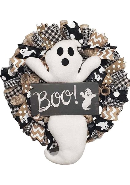 Cadılar Bayramı Hayalet Çelenk, Çelenk Mevsimsel Aksesuarlar Güzel Kapı Askı, Sevimli Hayalet Ev Spectre Cadılar Bayramı Dekorasyon (Yurt Dışından)