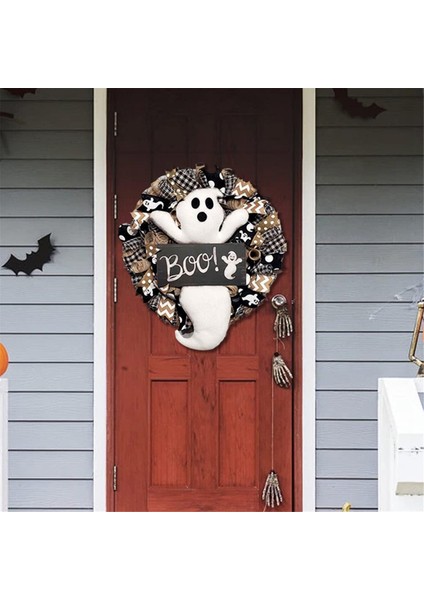Cadılar Bayramı Hayalet Çelenk, Çelenk Mevsimsel Aksesuarlar Güzel Kapı Askı, Sevimli Hayalet Ev Spectre Cadılar Bayramı Dekorasyon (Yurt Dışından) modelleri