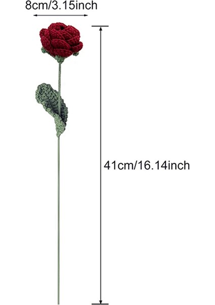 Tığ Işi Çiçekler Buket El Yapımı Örme Kırmızı Gül Çiçek Yapay-Pake Çiçek Düğün Ev Dekorasyon (Yurt Dışından) modelleri